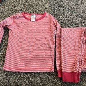 Mini boden pink stripes size 5 pajamas 2 piece set girls